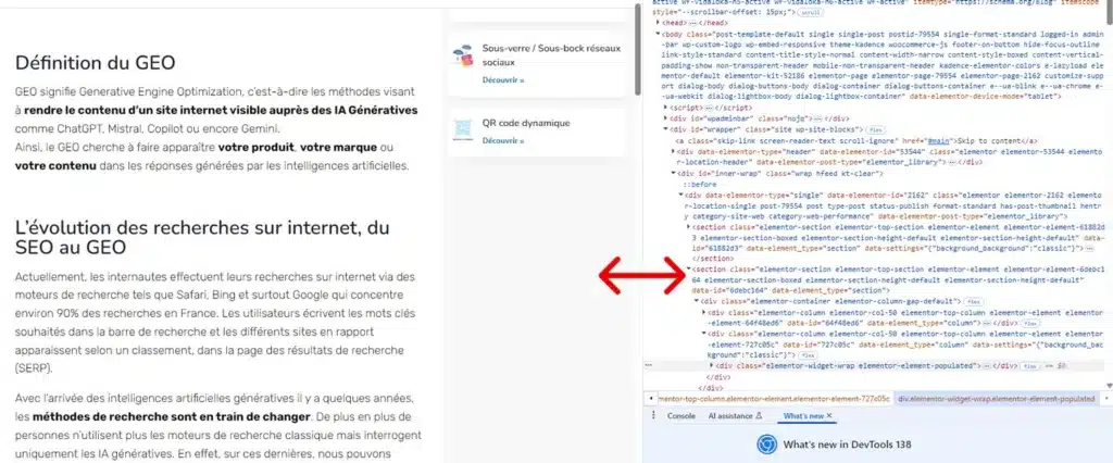 performances techniques SEO
