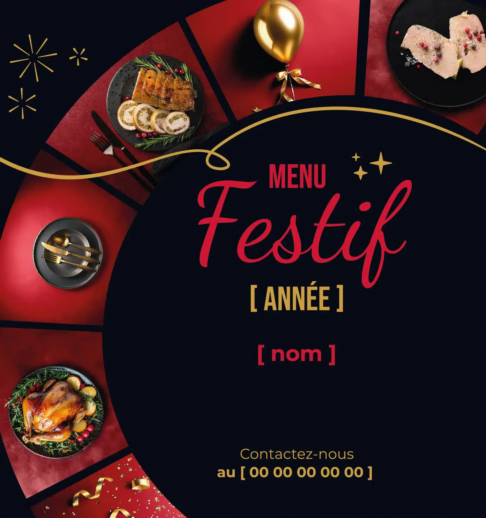 Carte festive : Traiteur - Restaurateur